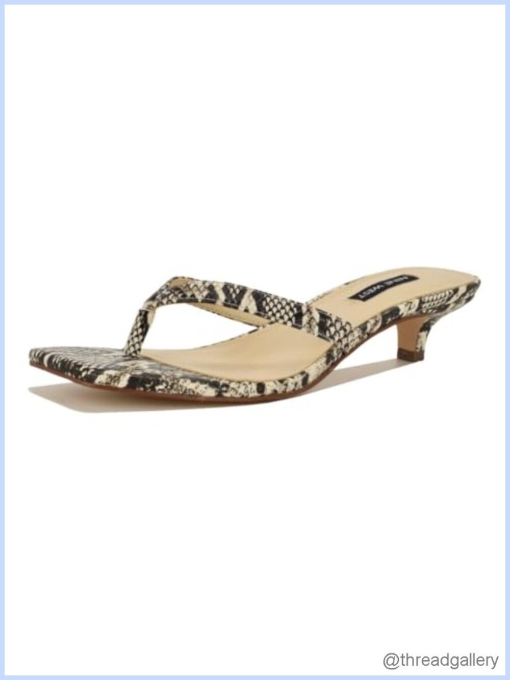 Nine West Cassa Faux Leather Kitten Heel Sandals